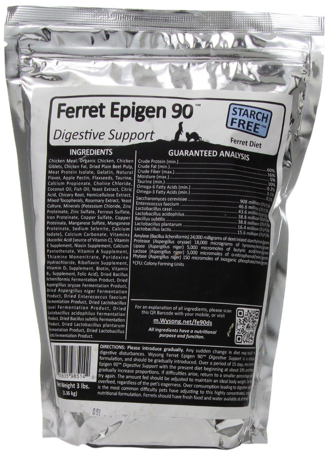 Wysong Ferret Epigen 90 Best Ferret Food Pet Territory