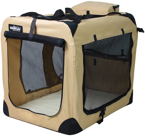EliteField 3-Door Folding Soft Dog Crate Indoor & Outdoor Pet Home