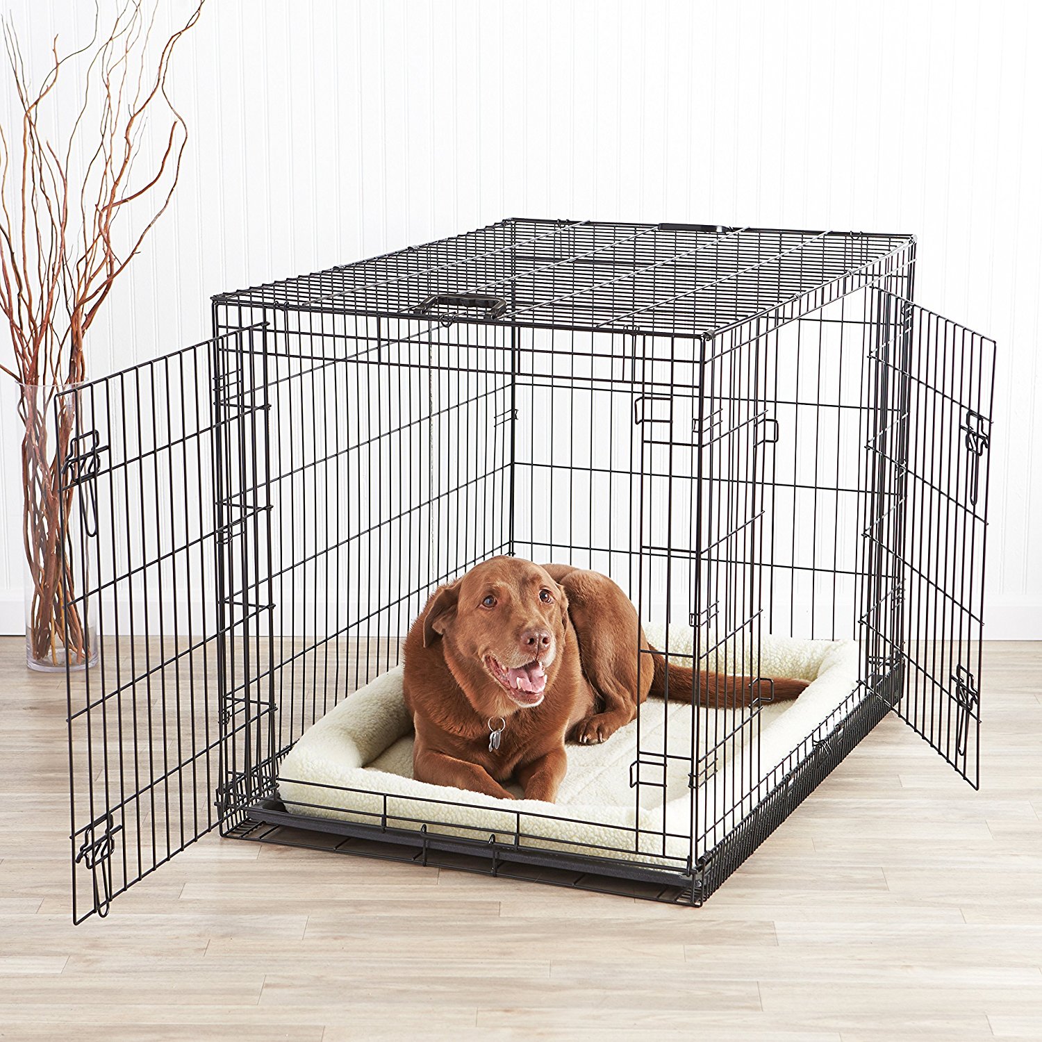 dog crate for adopting a new dog