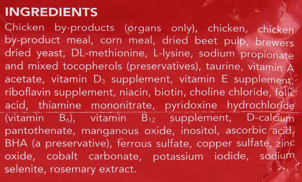 Marshall Premium Ferret Food Diet Ingredients List