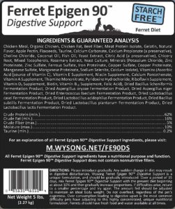 Wysong Epigen 90 Digestive Support Ferret Diet Ingredients List
