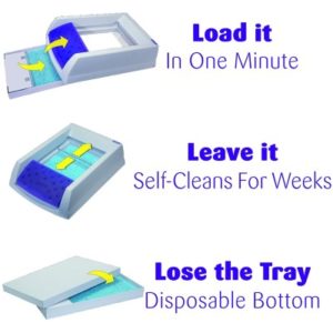 how does a self cleaning litter box work