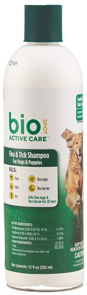 Bio Spot Active Care Flea and Tick Shampoo for Dogs and Puppies-min