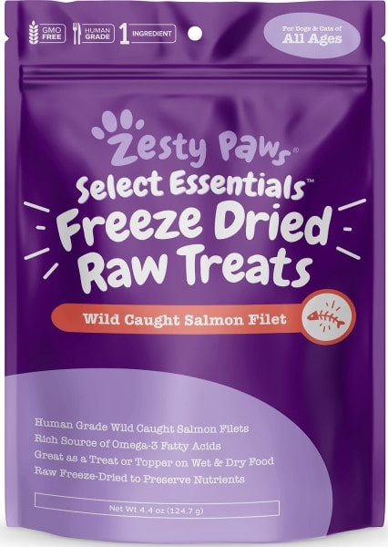 Zesty Paws Freeze-Dried Salmon Filet Treats-min