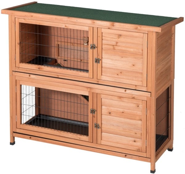 Good Life Two Floor Wooden Rabbit Cage-min