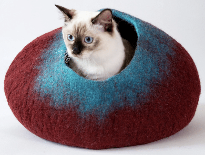 cat cave co wool pet bed